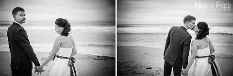 photos en noir et blanc mariage C&V