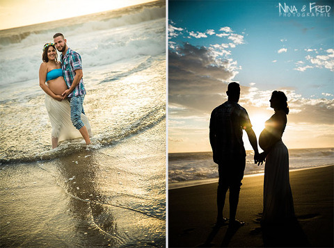 séance photo de grossesse plage CB