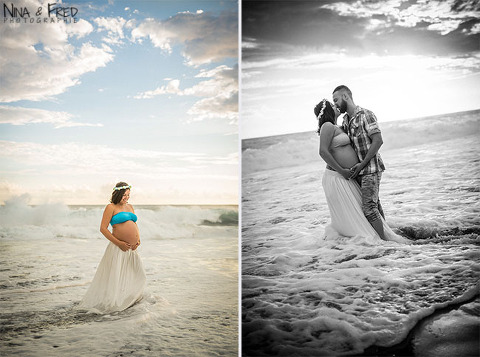 séance photo grossesse dans l'eau CB