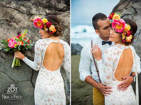 shooting d'inspiration mariage Néo Tropical