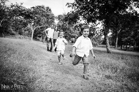 photo de famille B en noir et blanc