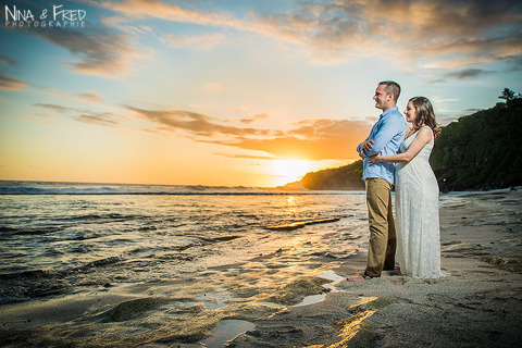 photo grossesse sur la plage A&M