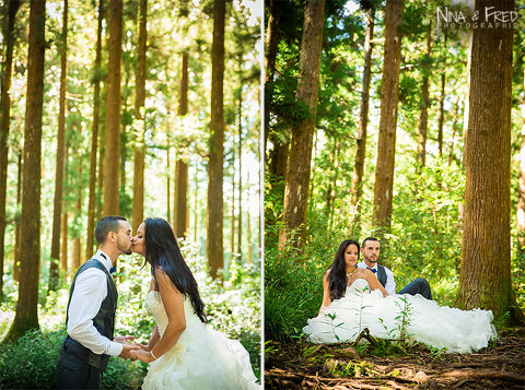 Aurélie et Tony trash the dress en forêt