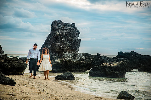 couple sur la palge 974 M&N