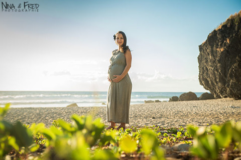 photographie femme enceinte plage Flo