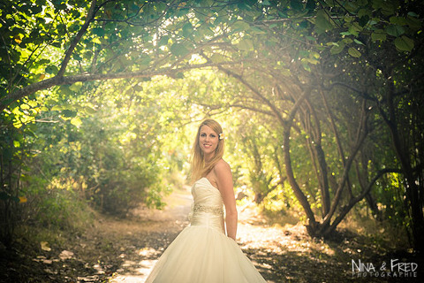 séance trash the dress Réunion forêt L&C