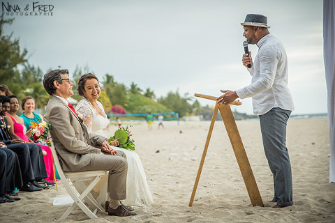 cérémonie laïque sur la palge W&F