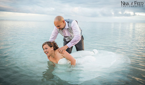trash the dress dans l'eau Audrey