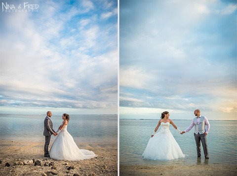 photos de trash the dress Audreye t Stéphana