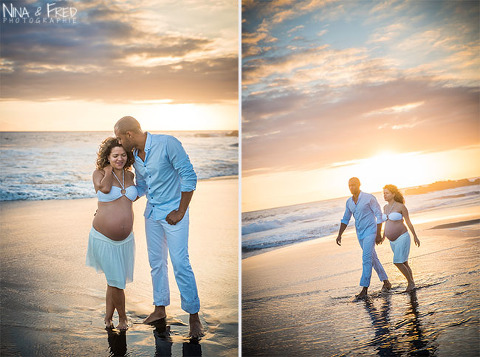 A&J photos de grossesse sur la plage