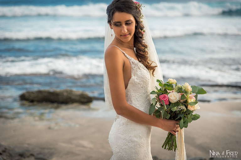 photo mariée Sarah plage 974