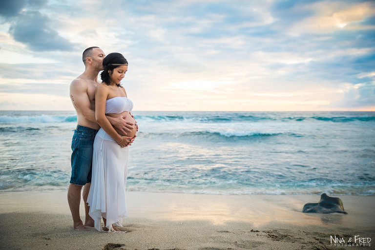 photo de grossesse plage Sylvaine