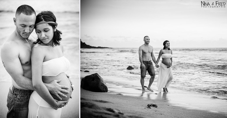 grossesse en noir et blanc Sylvaine