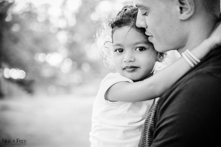 photo noir et blanc famille fontaine