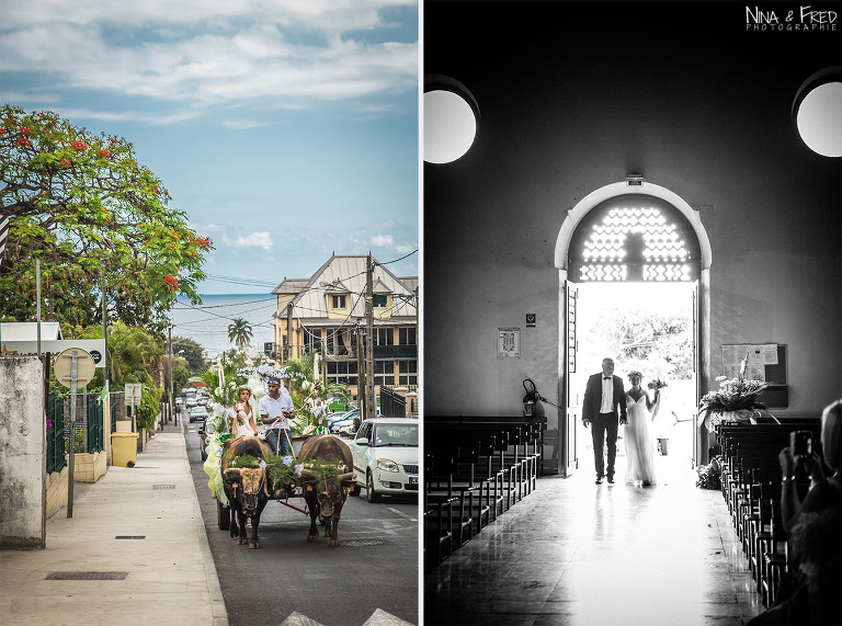 charrette boeuf mariage E&B