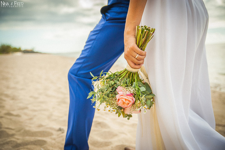 bouquet d'Aurélie sur la plage