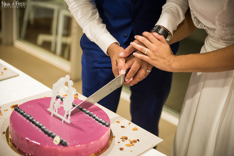 découpe du gâteau A&Y