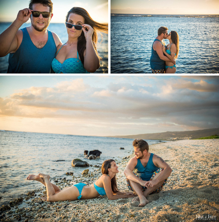 séance photo couple plage C&A