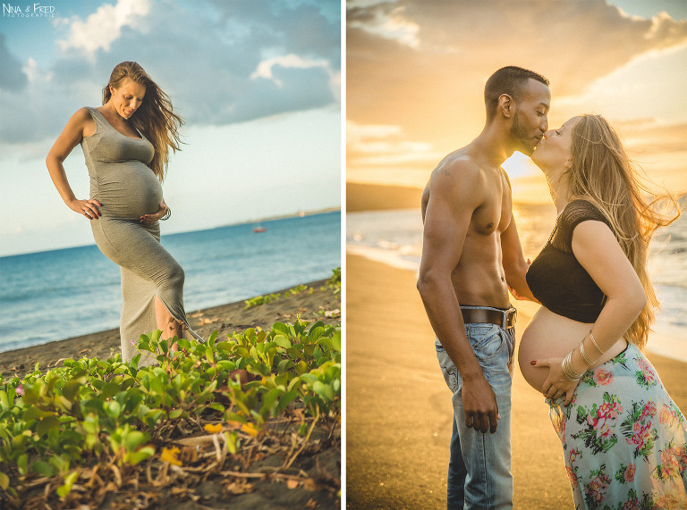 photos de grossesse plage L&Y