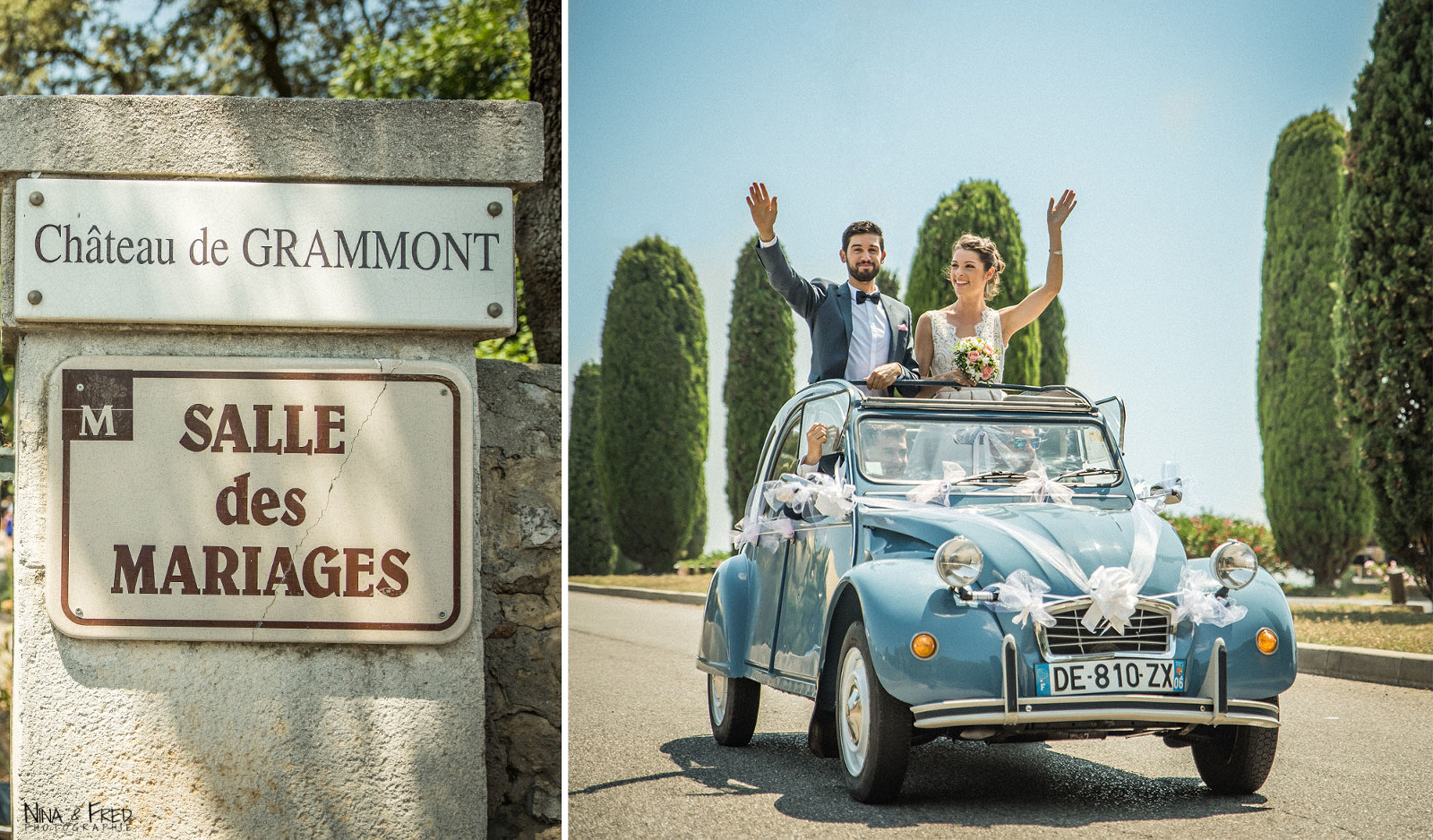 mariage arrivée voiture L&S