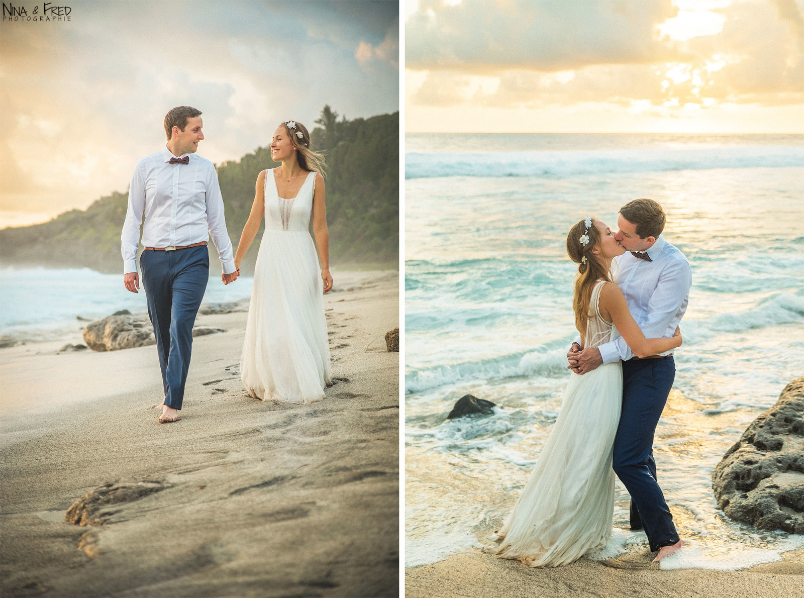 photographie Trash the dress plage C&K
