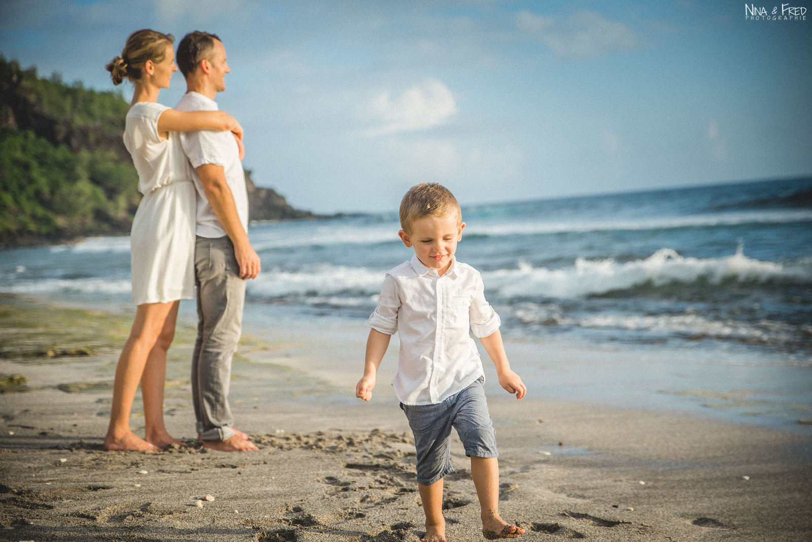 photo famille plage 974 M&T