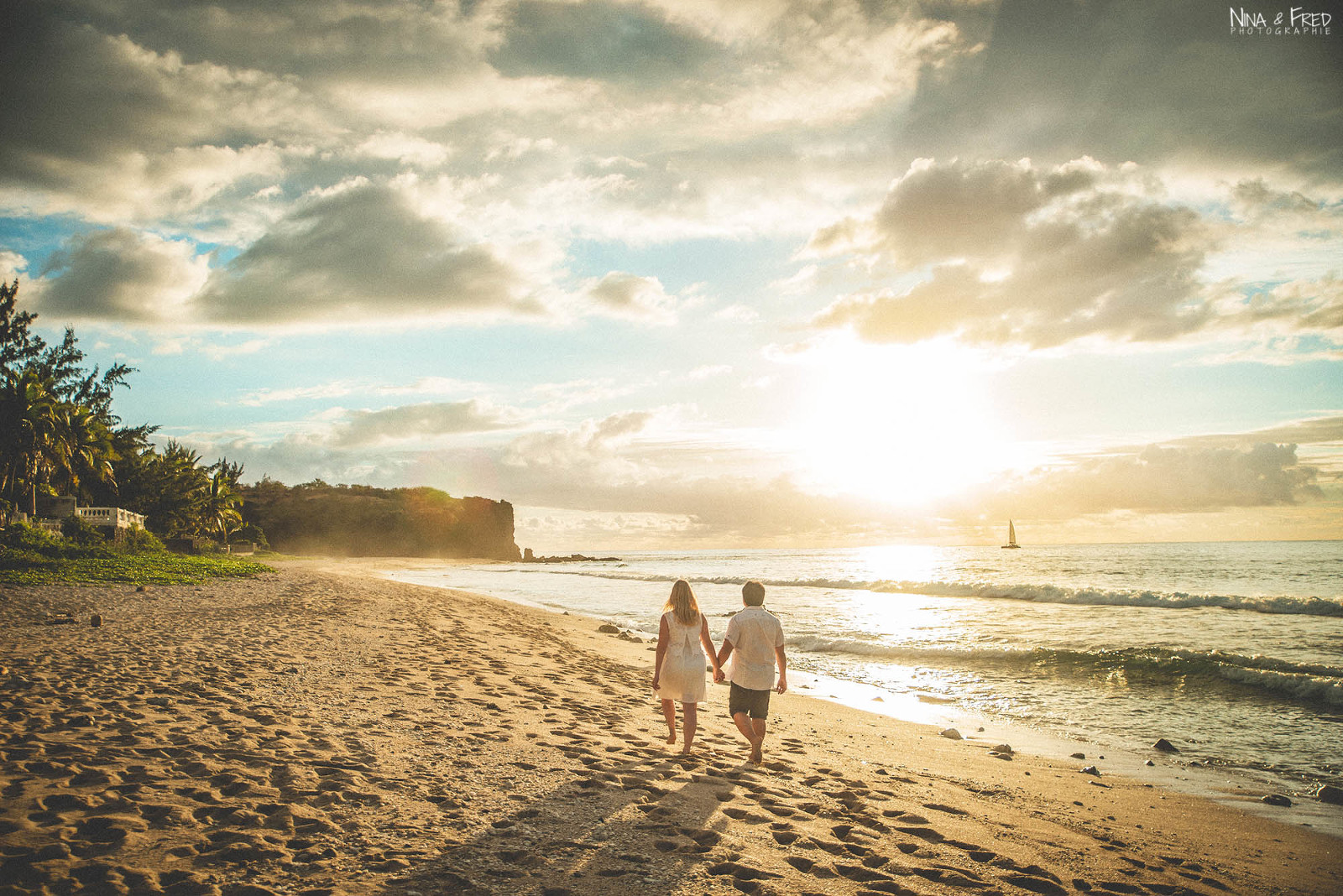 shooting couple sur la plage A&G