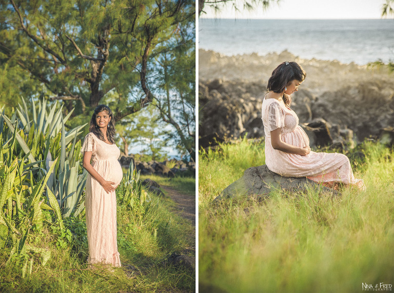 photos de grossesse de K à la Réunion
