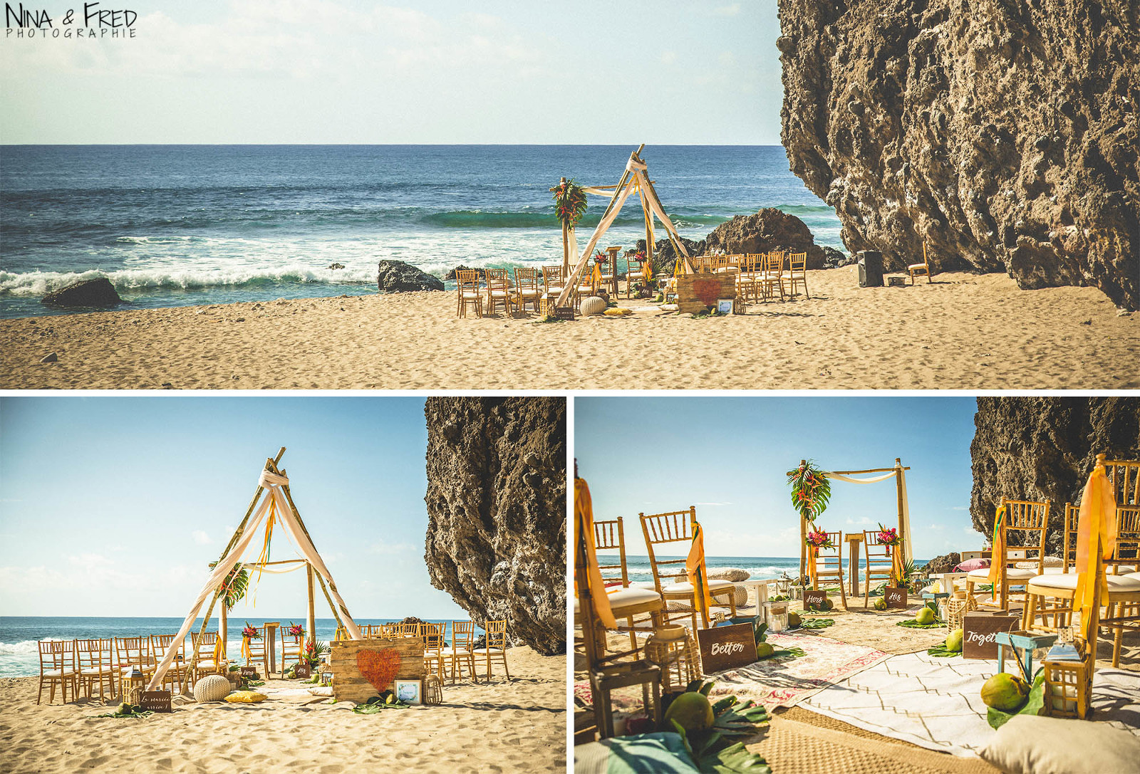 cérémonie mariage plage L&F