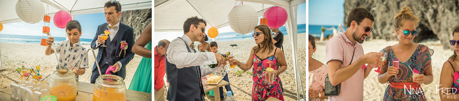 vin d'honneur sur la plage L&F