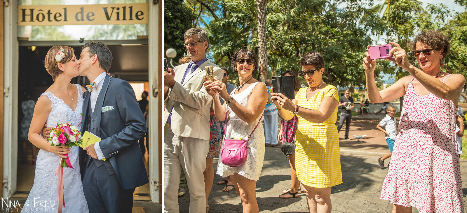 sortie de la mairie mariage L&F