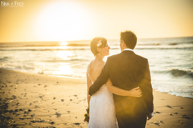 photo mariage plage Réunion L&F