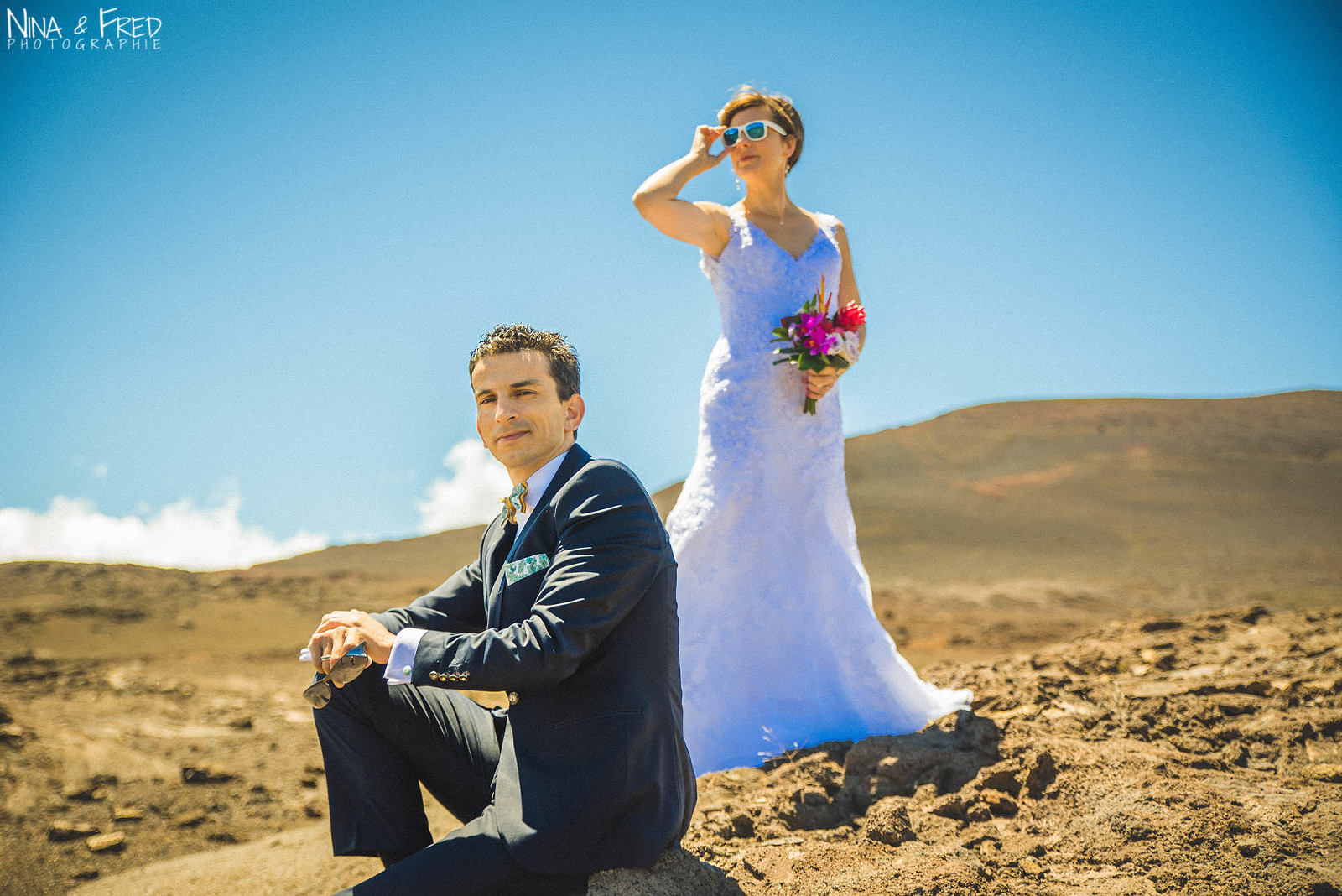 mariage trash the dress Volcan 974 L&F
