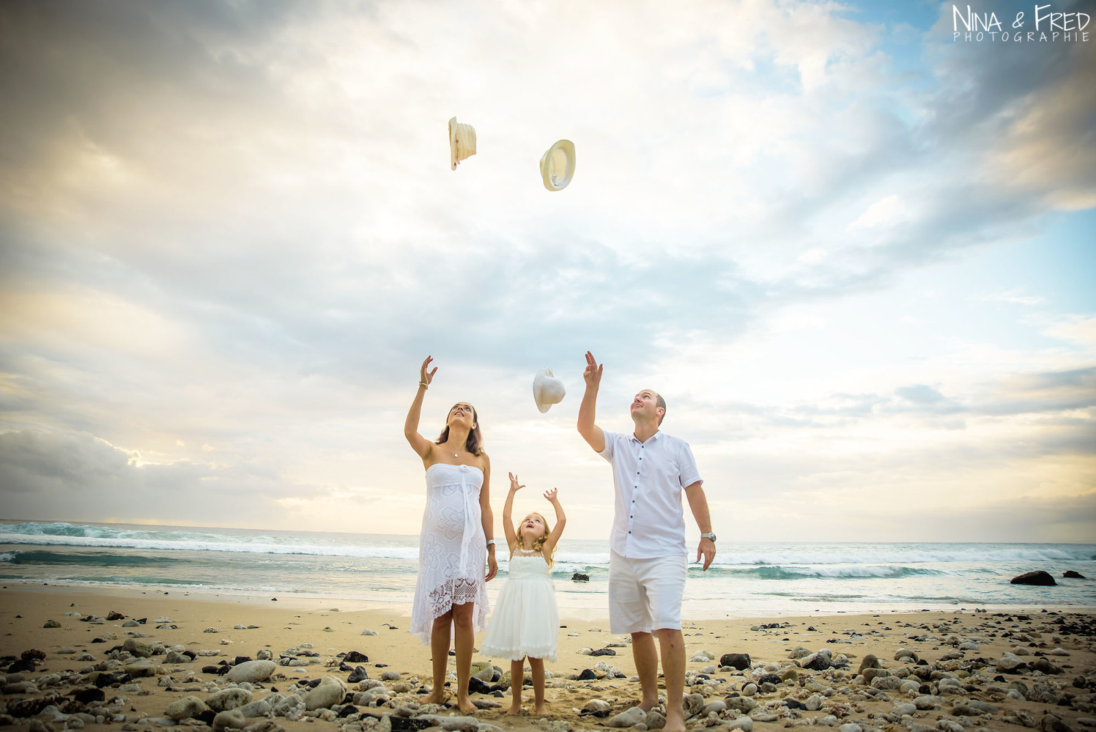 photo grossesse famille plage E&A