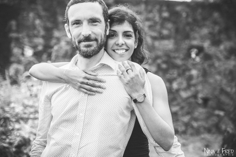 photo couple en noir et blanc S&L