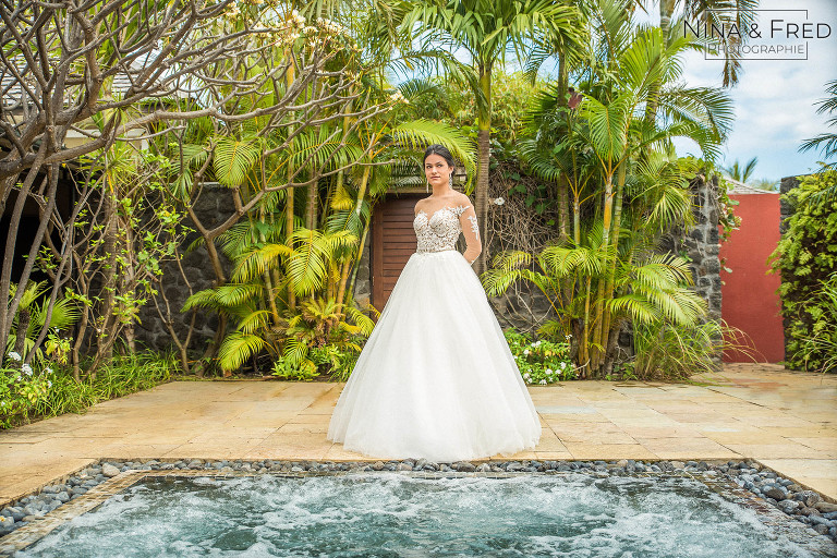 photo mannequinat réunion palm mariée