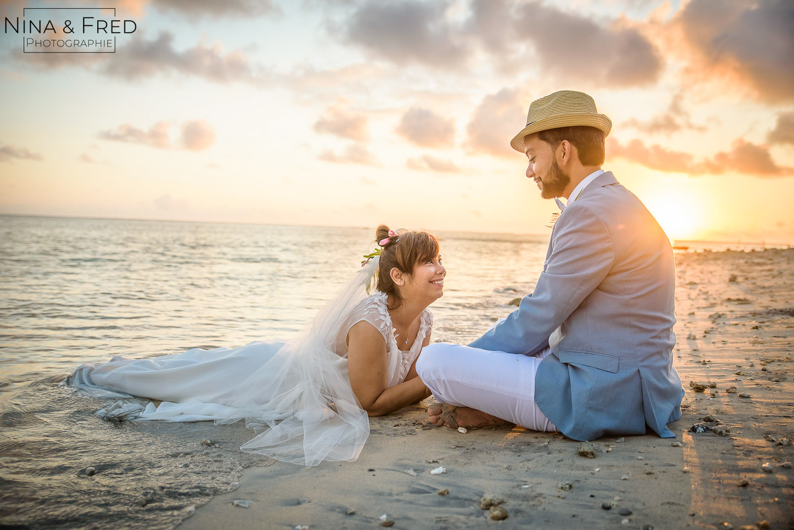 photo de trash the dress sur la plage S&A