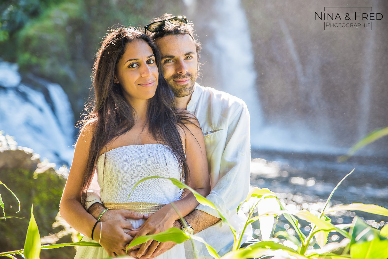 photo d'engagement cascade Réunion A&G