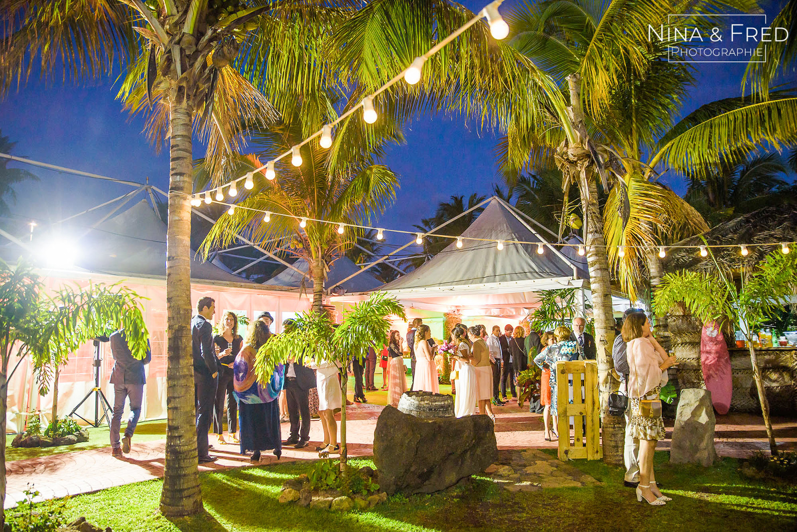 réception en extérieur domaine des 1000 cocos A&G