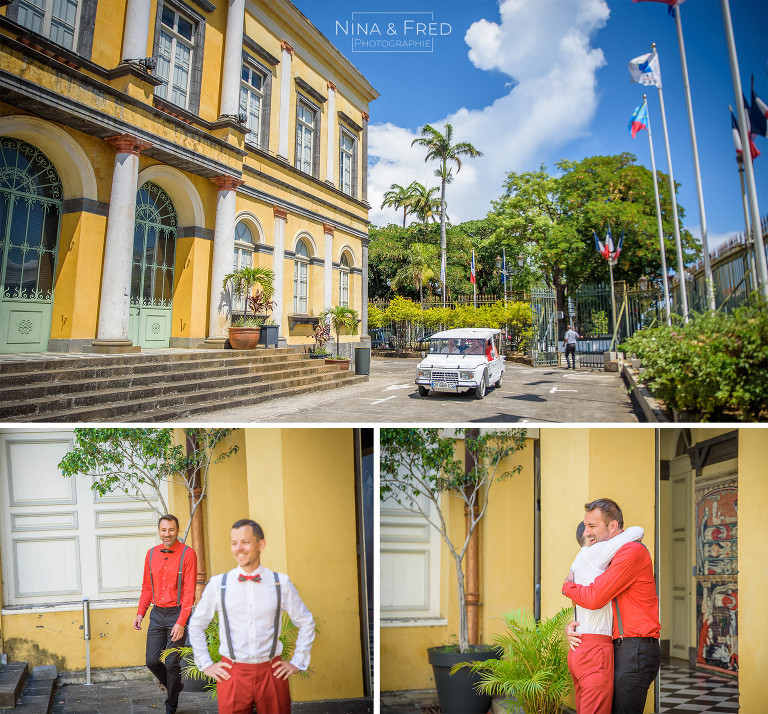 mariage de C&T à la Réunion mairie