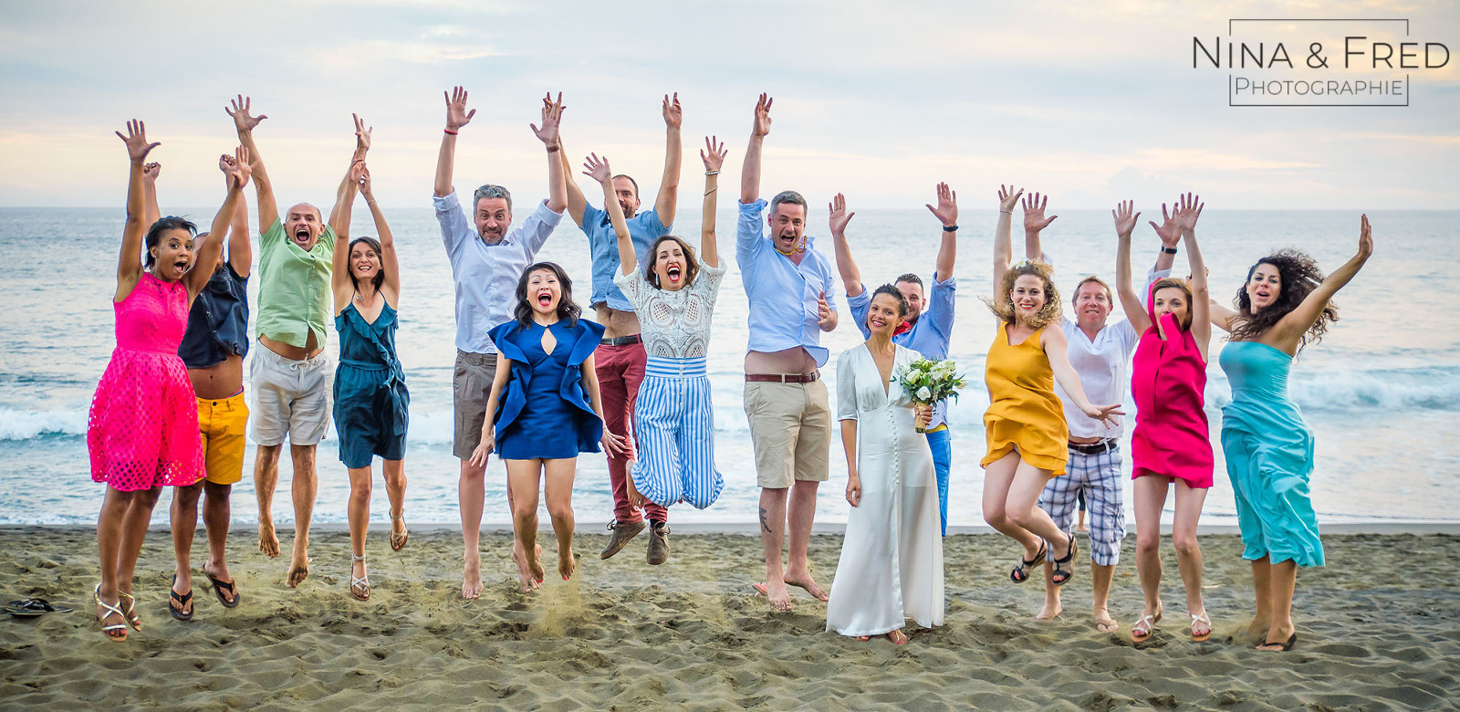 photo de groupe mariage C&N