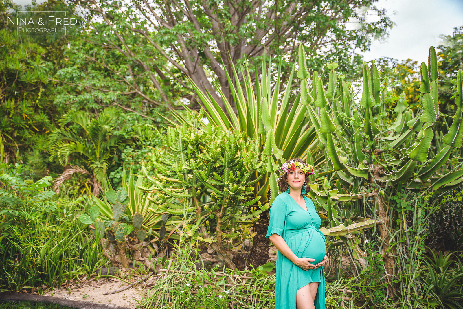 photo femme enceinte au Jardin d'Eden 974 A&R