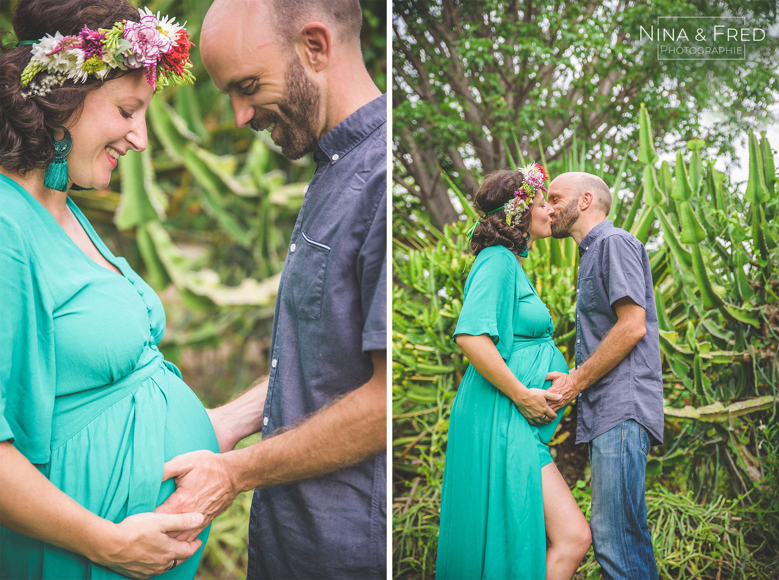 shooting grossesse 974 jardin d'Eden A&R