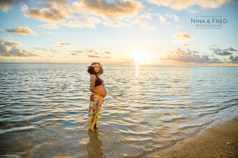 femme enceinte la Réunion S&J plage