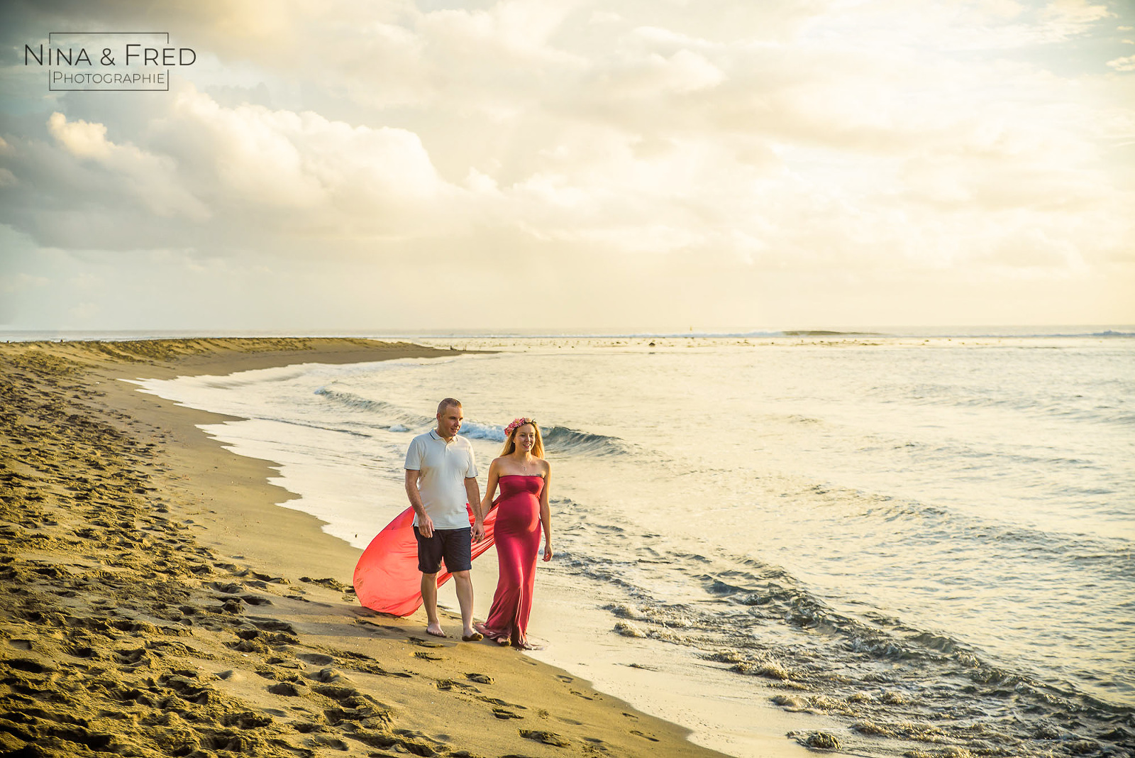 photo grossesse paysage plage N&Y