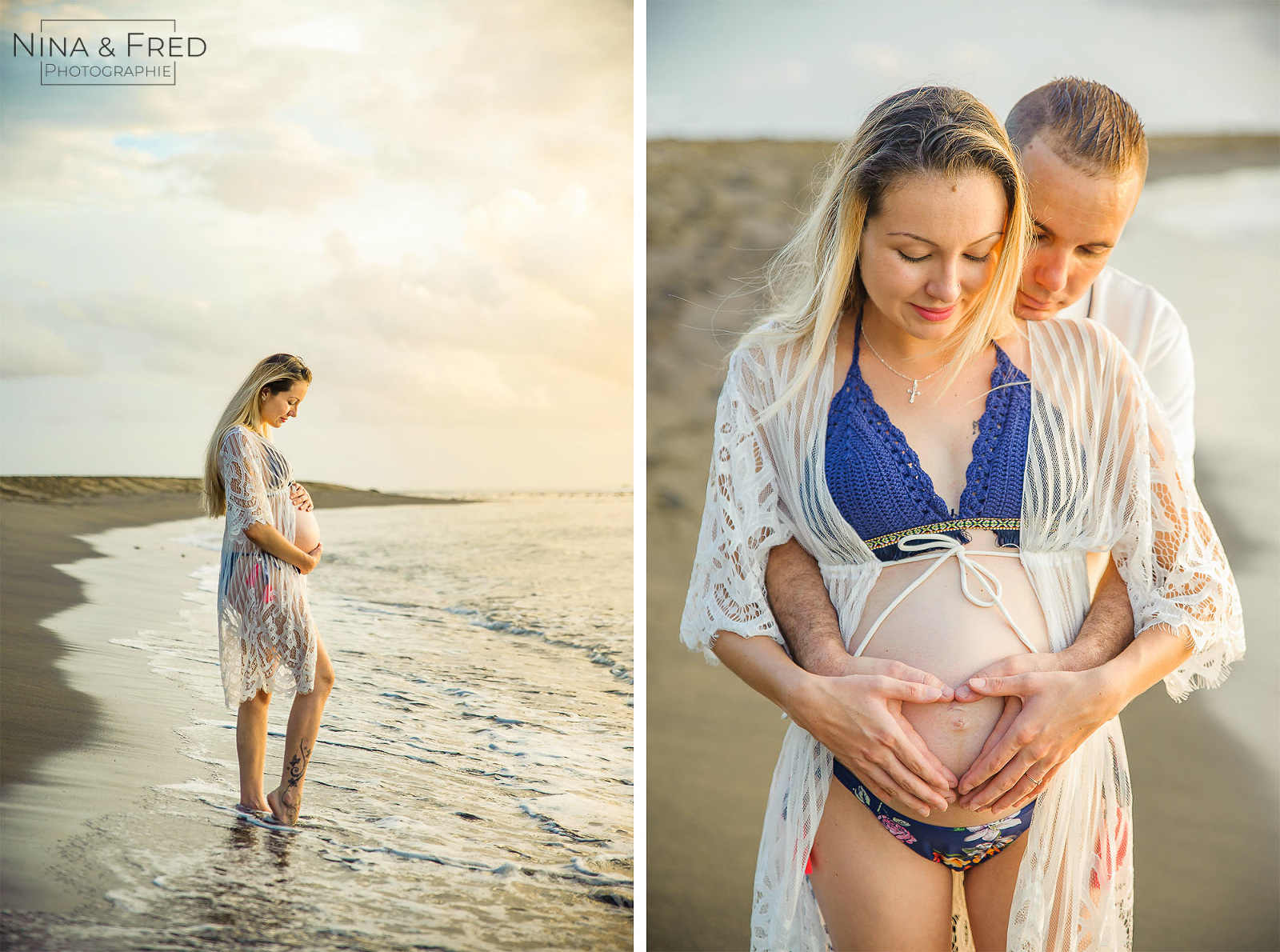 femme enceinte plage N&Y Réunion