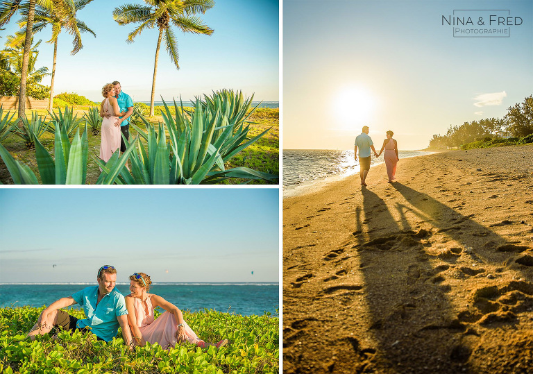 séance photo couple G&F plage Réunion