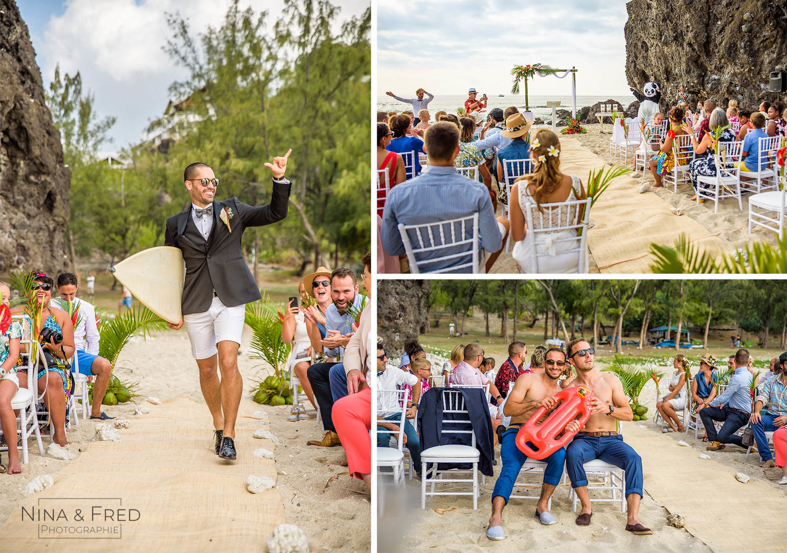 ceremonie mairage plage 974 J&JC