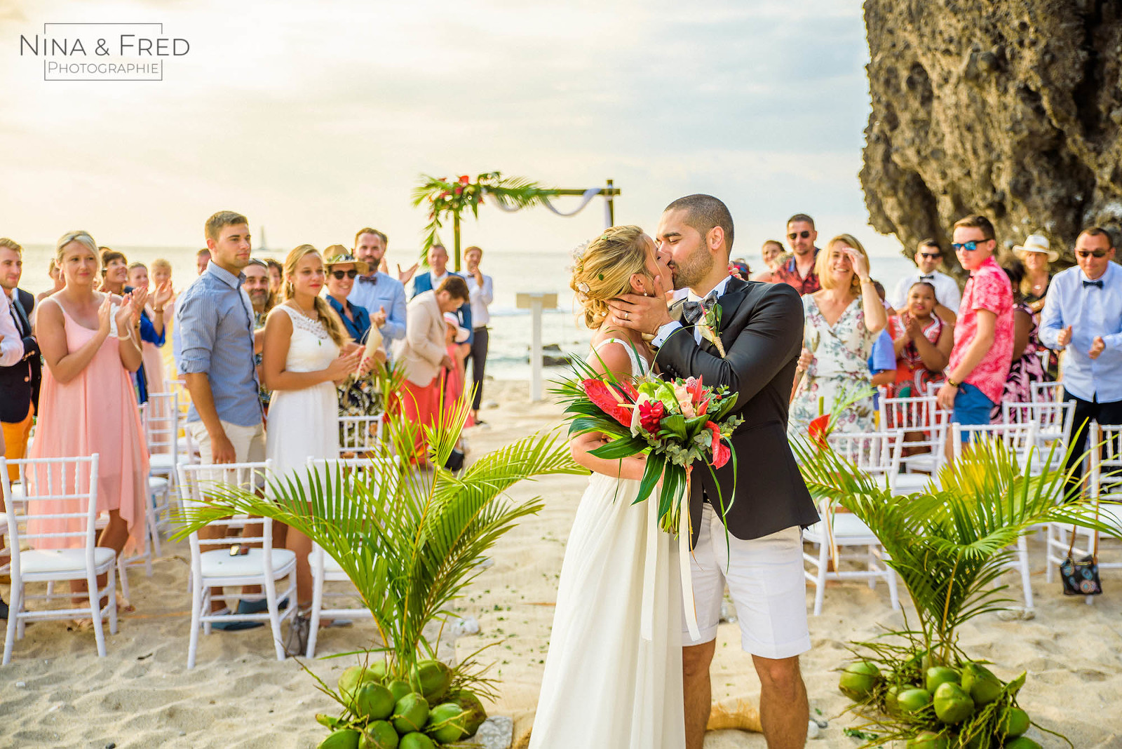 photo mariage plage île de la Réunion J&JC