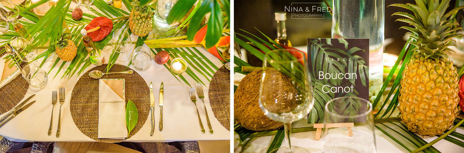 décoration mariage hôtel Boucan Canot J&JC